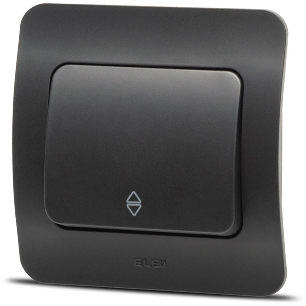 Intrerupator cap-scara ELBI, 1 modul, IP20, negru