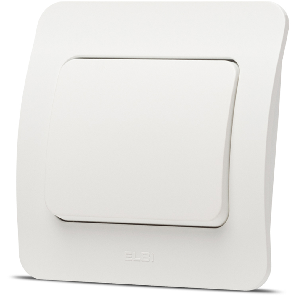 Intrerupator standard ELBI, 1 modul, IP20, alb
