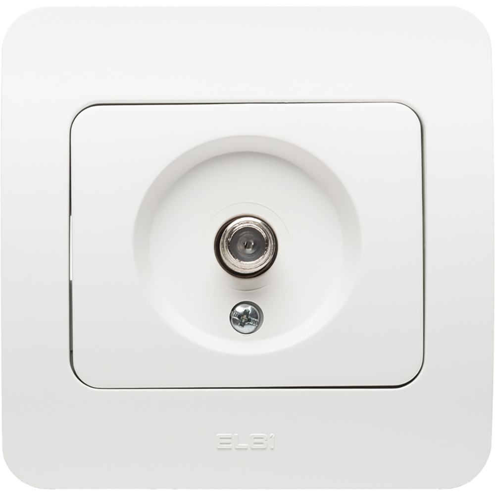 Priza TV ELBI EL0072893, IP20, alb