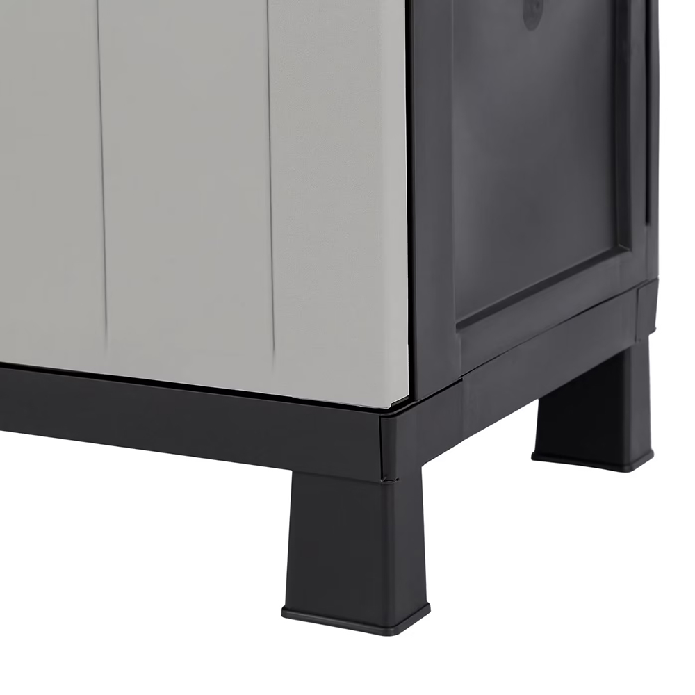 Dulap GOODHOME Links, plastic, 65 x 37 x 93 cm, gri-negru