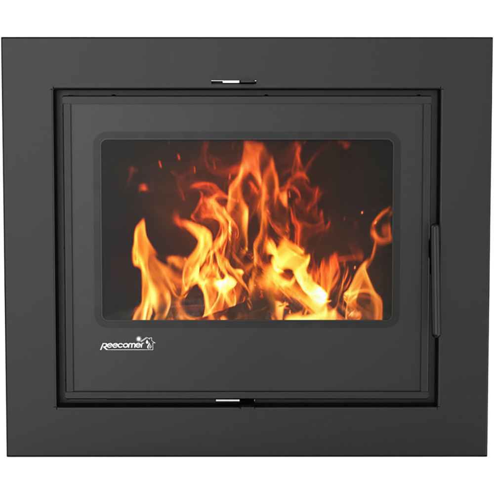Focar semineu combustibil solid REECOMER FS-16, 16kW, 95 x 55 x 86 cm, negru mat
