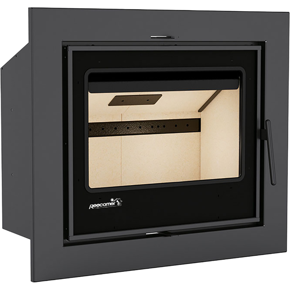 Focar semineu combustibil solid REECOMER FS-16, 16kW, 95 x 55 x 86 cm, negru mat