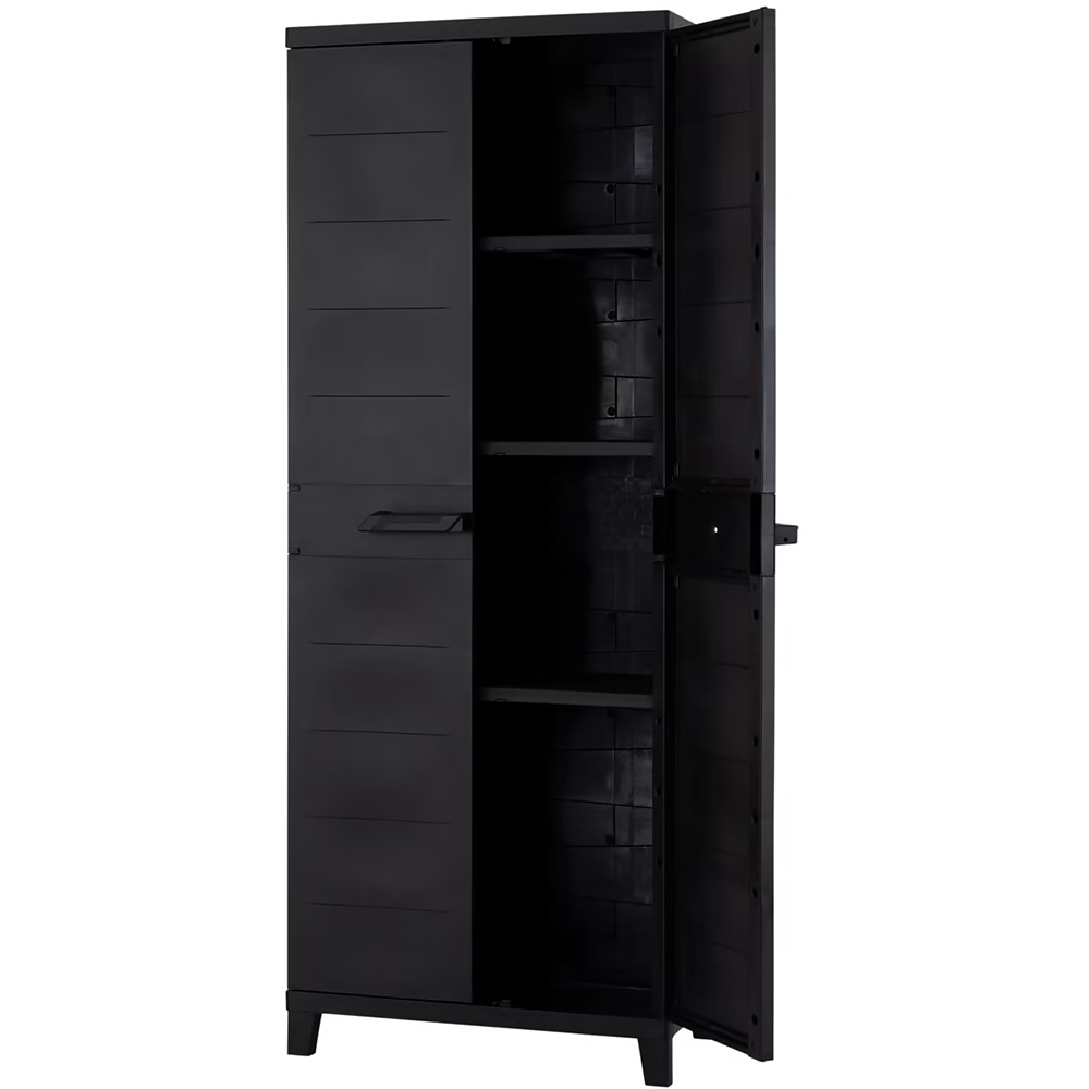 Dulap depozitare, plastic, 66 x 40 x 172 cm, negru
