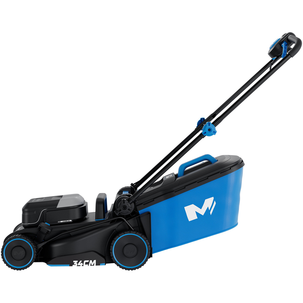 Masina de tuns iarba MAC ALLISTER, Electrica, 1400W, latime taiere 34 cm, cos 35L, albastru-negru