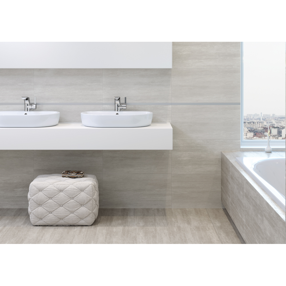 Gresie exterior/interior Cersanit Desa Wood, 29.7 x 59.8 cm, 1.6 mp/cutie, gri