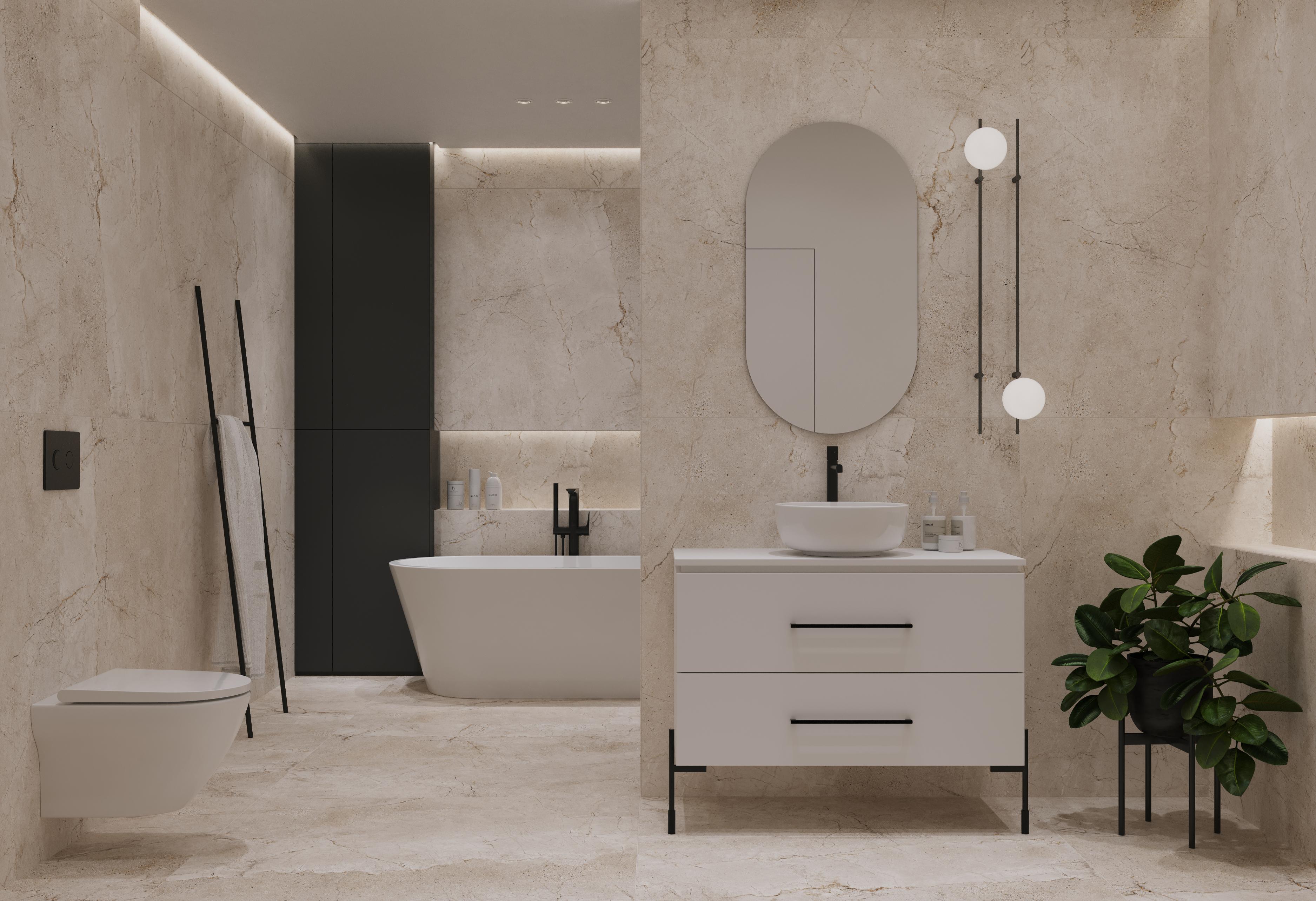 Gresie interior/exterior Cersanit Climber Rock, 120 x 60 cm, 1.43 mp/cutie, bej