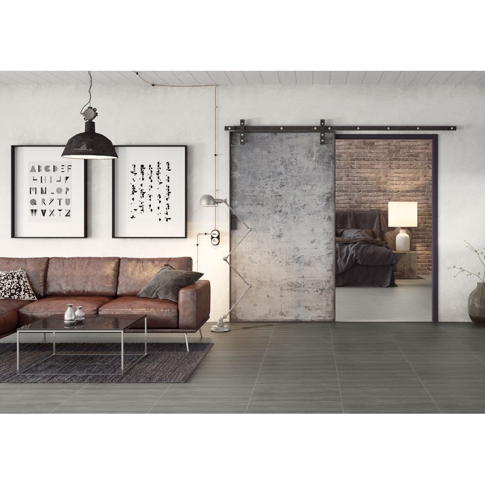 Gresie exterior/interior Cersanit Desa Wood, 29.7 x 59.8 cm, 1.6 mp/cutie, alb-negru
