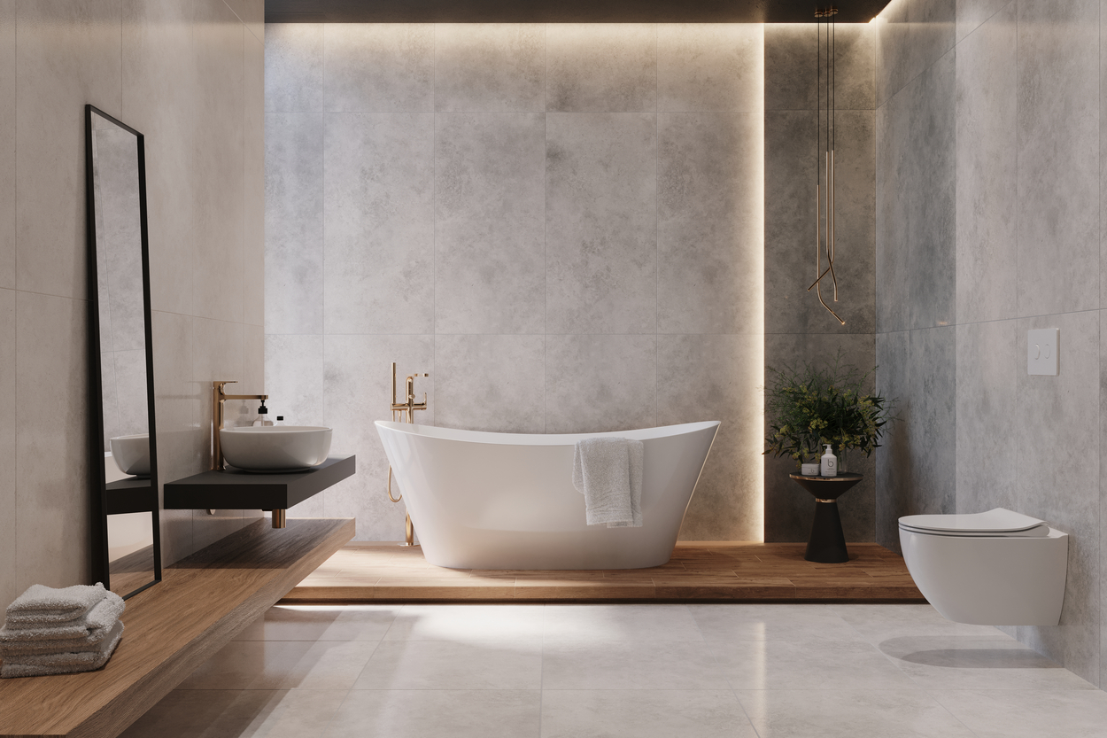 Gresie interior/exterior Cersanit Milrow, 120 x 60 cm, 1,43 mp/cutie, gri