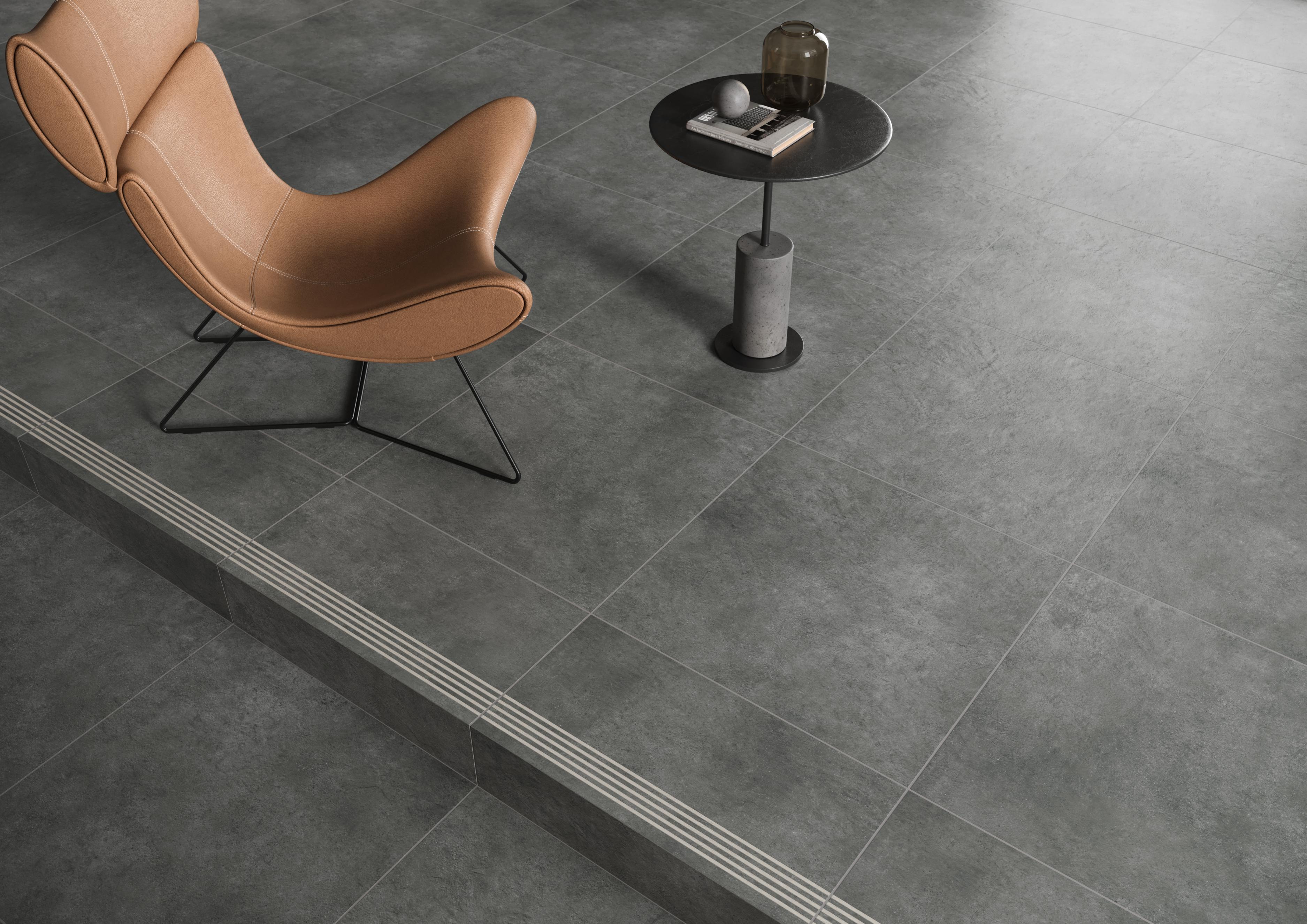 Gresie exterior/interior Cersanit Genford Concrete,, 29,8 X 119,8, cm, 0.71 mp/cutie, gri