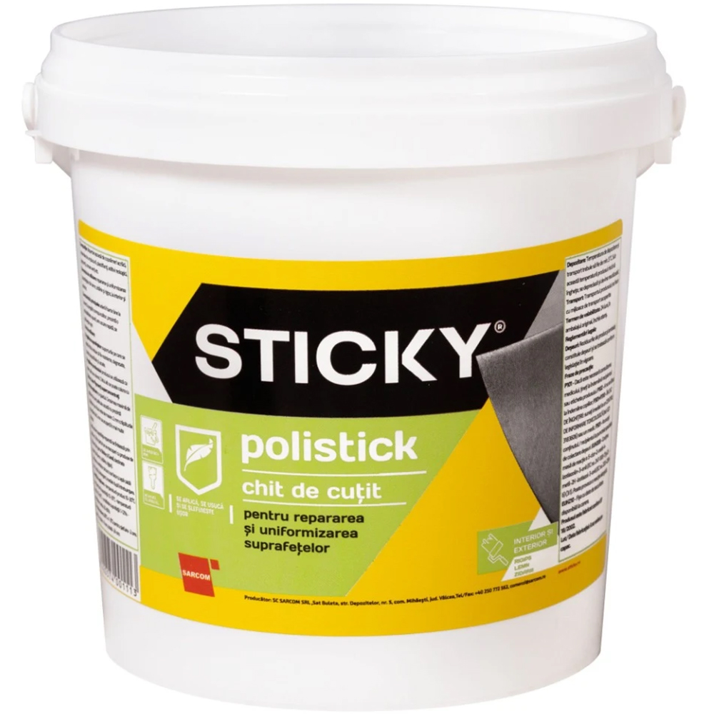 Chit de cutit pentru lemn Sticky, alb, 5 kg