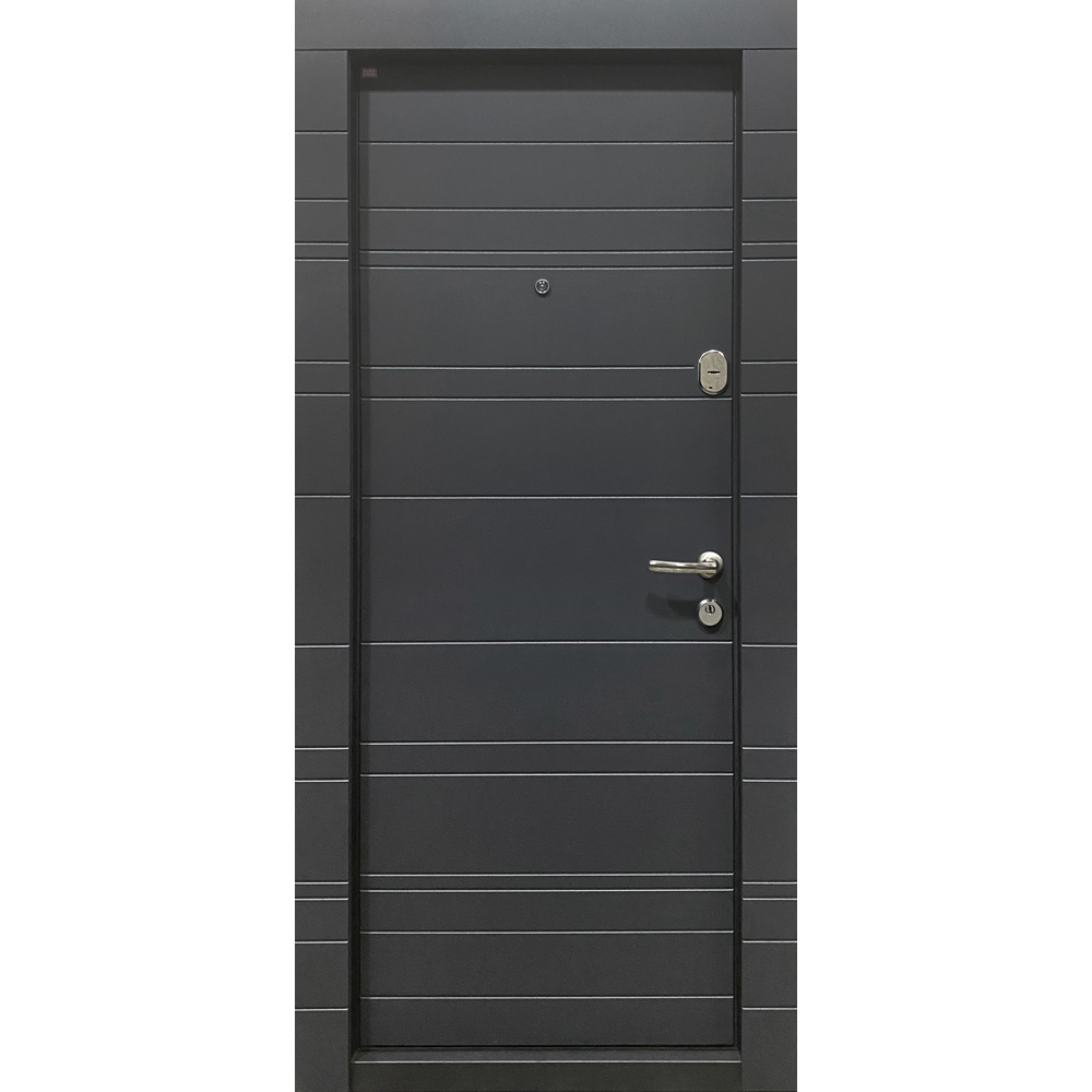 Usa exterior BELLA CASA BC700, fara geam, dreapta, metal, 77 x 194 cm, antracit-alb