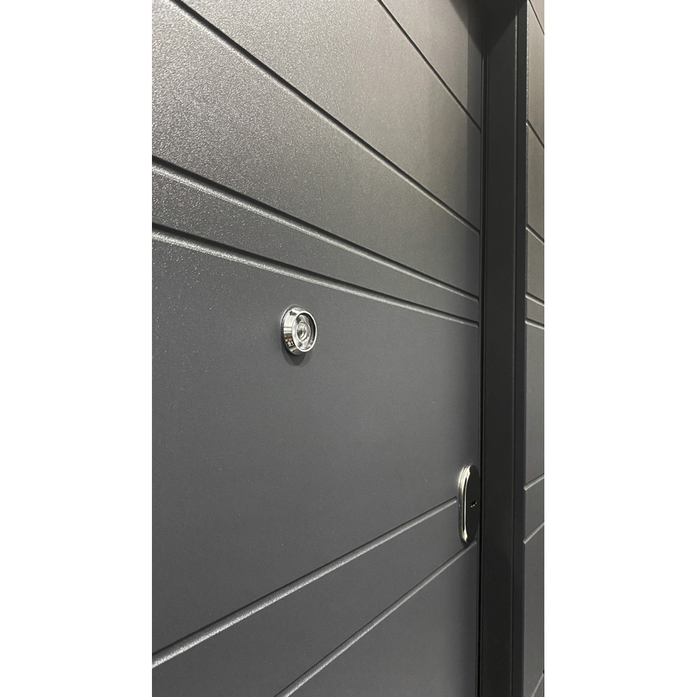 Usa exterior BELLA CASA BC700, fara geam, dreapta, metal, 77 x 194 cm, antracit-alb