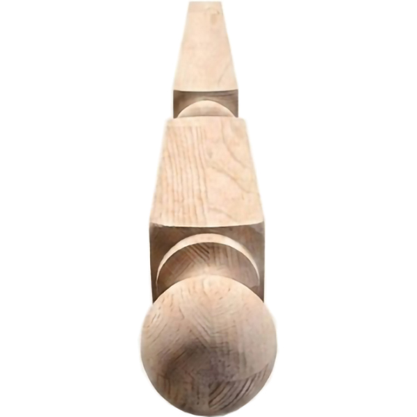 Balustru cap strunjit, fag, 1130 x 70 x 70 mm, natur