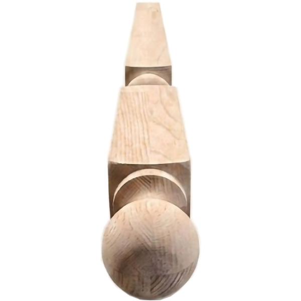 Balustru cap strunjit, fag, 1300 x 70 x 70 mm, natur