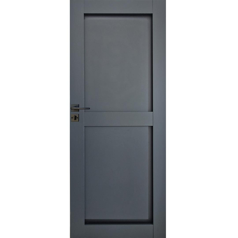 Usa interior Pamate A04, cu plexiglas, reversibila, MDF, 60 x 204 cm, gri antracit