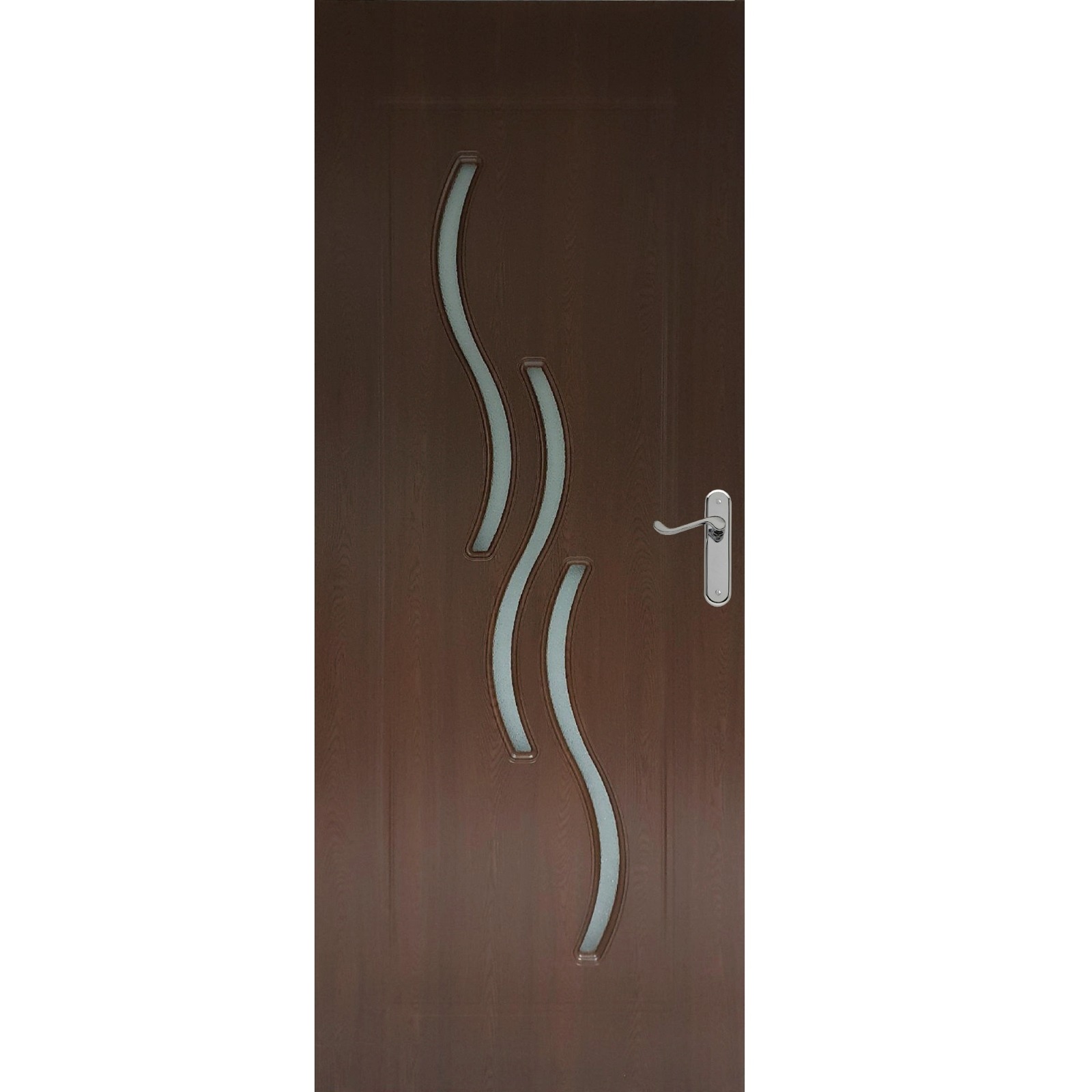 Usa interior Pamate M107, cu geam, reversibila, MDF, 80 x 204 cm, stejar auriu