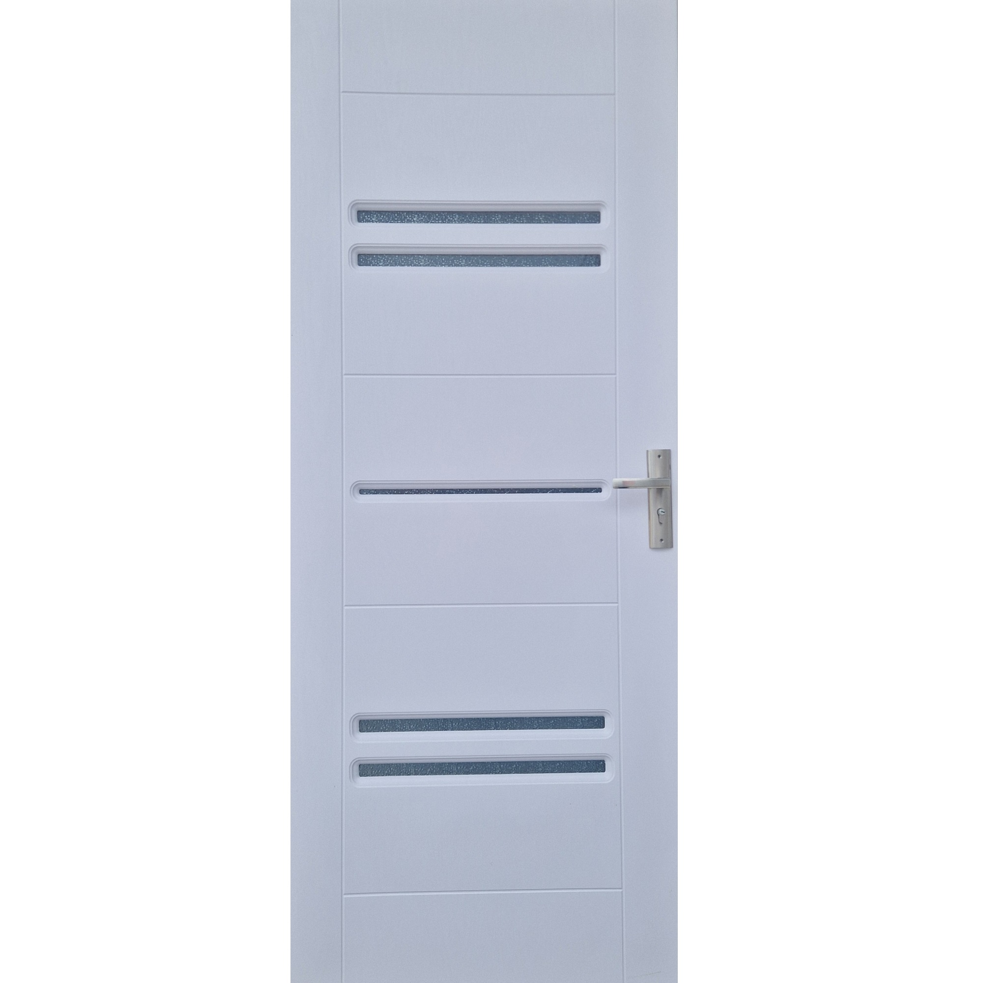 Usa interior Pamate M108, cu geam, reversibila, MDF, 70 x 204 cm, alb