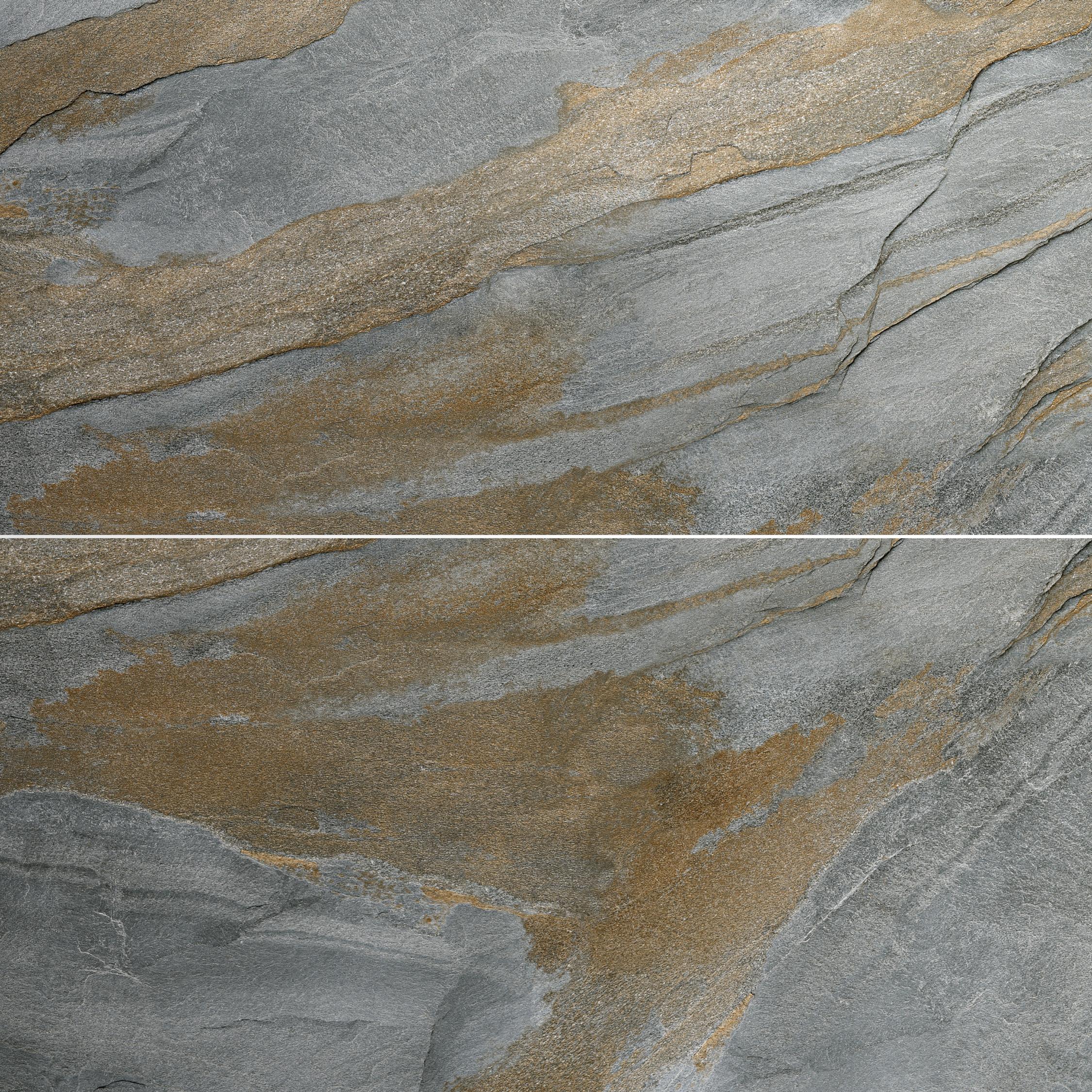 Gresie interior/exterior Slate Grey, gri, portelanata, 120 x 60 cm, 1.44 mp/cutie, PEI 4