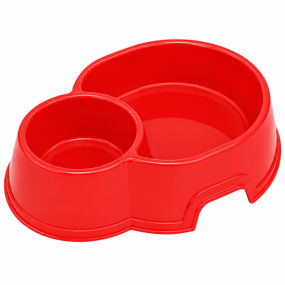 Castron animale GEO, plastic, 24.5 cm, rosu