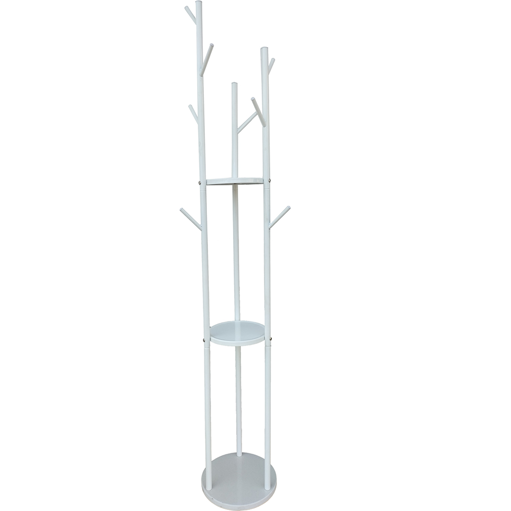 Cuier Infinity, 30 x 30 x 170 cm, metal, alb