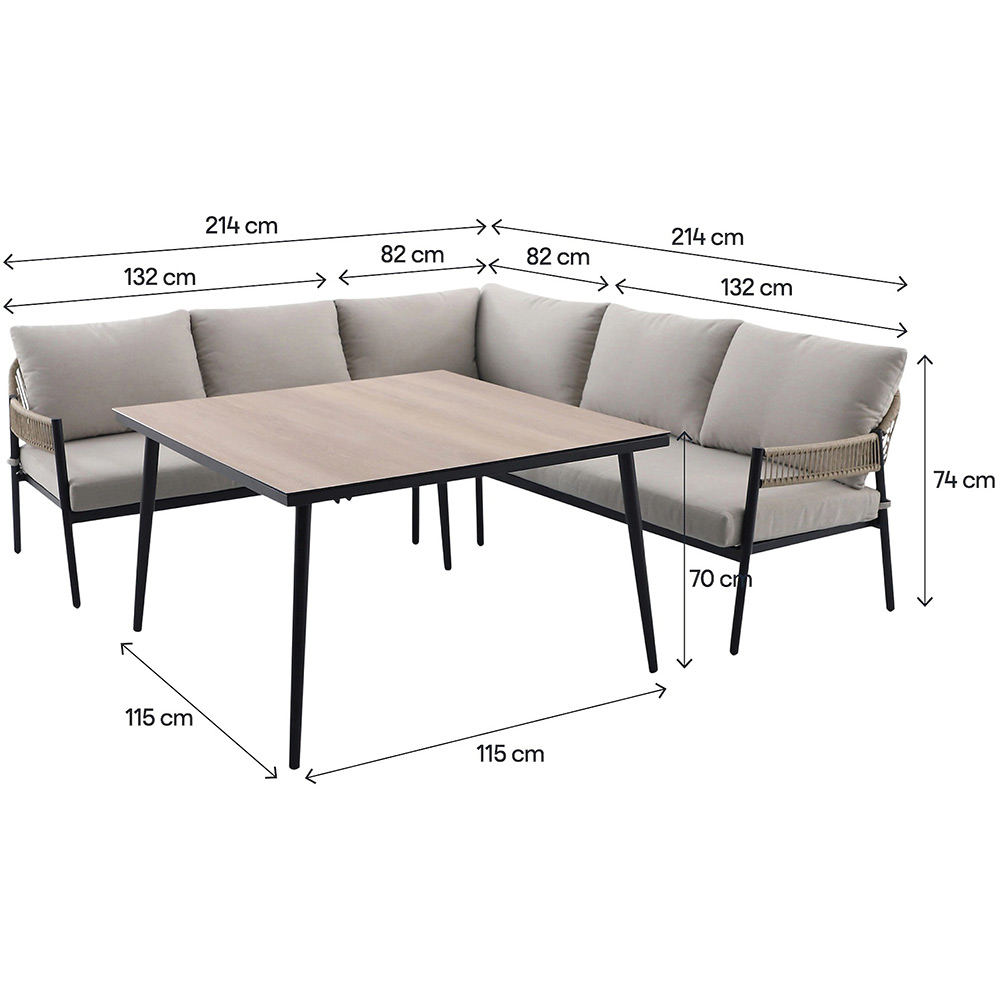 Set mobilier gradina GOODHOME Siliana, 2 piese, bej