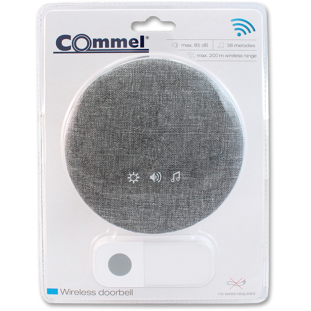 Sonerie wireless COMMEL COM-411-112, 38 melodii, 200m, gri