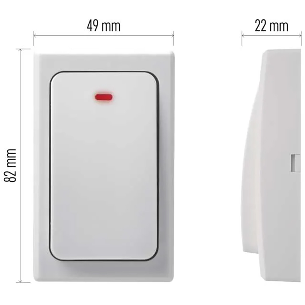 Sonerie wireless EMOS P5729, 36 melodii, 180m, alb