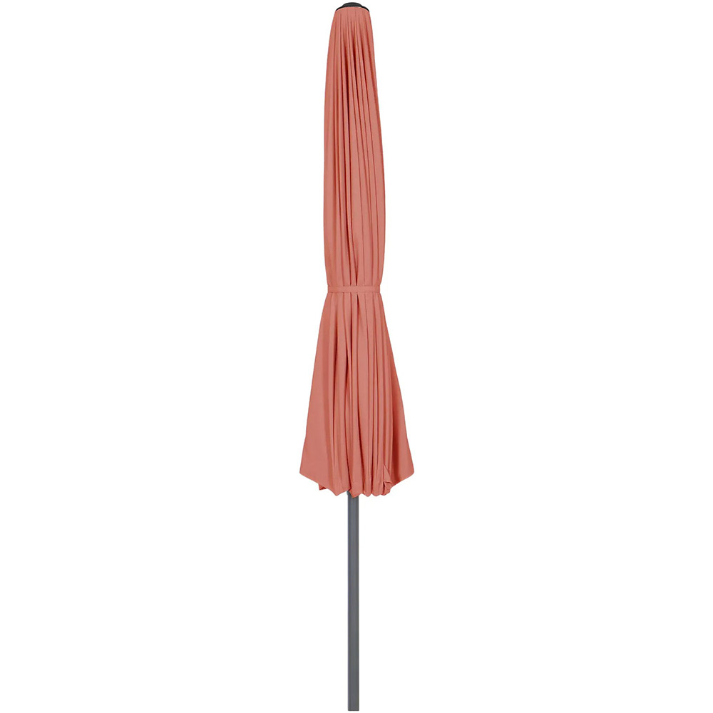 Umbrela gradina inclinabila GOODHOME Temara, 3 m, UPF30, deschidere tip manivela, aluminiu, maro teracota