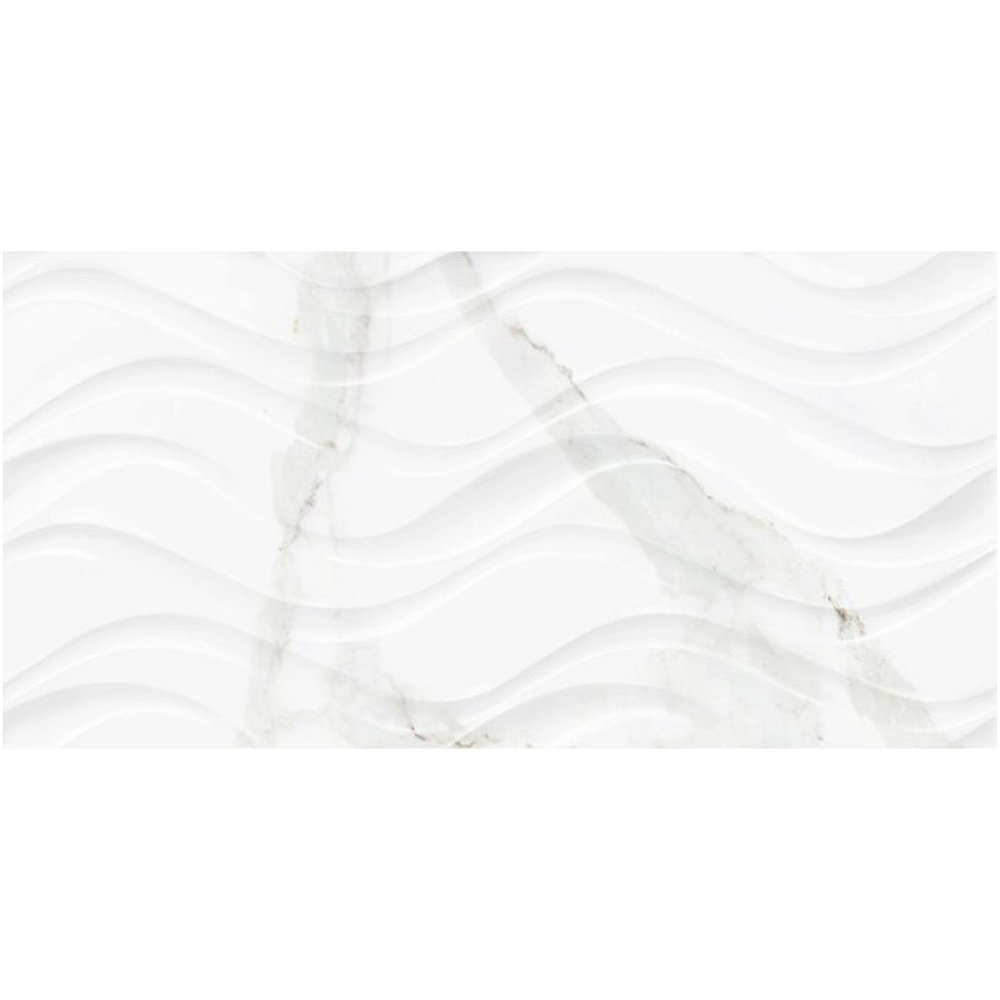 Faianta KAI Delphi Waves, alb, 25 x 50 cm, 9 mm, 1.625 mp/cutie
