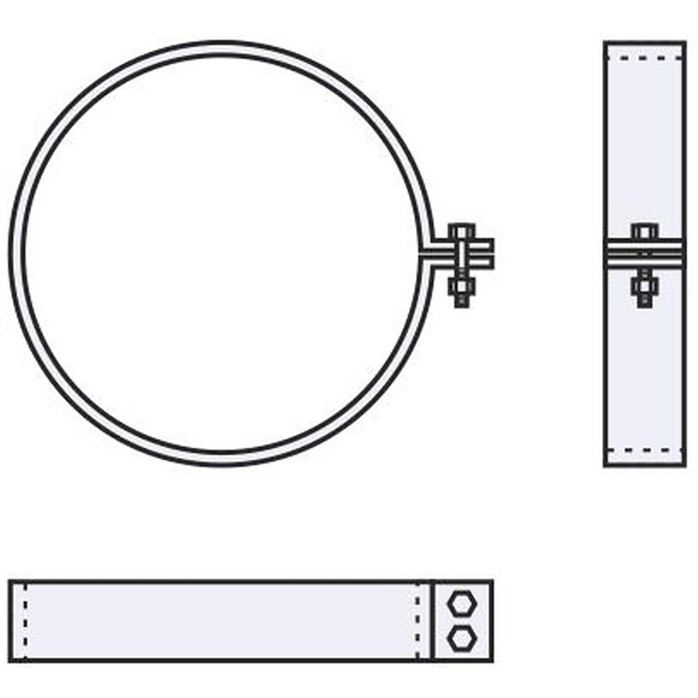 Colier imbinare elemente cos de fum VULCANO, diametru 220 mm, inox