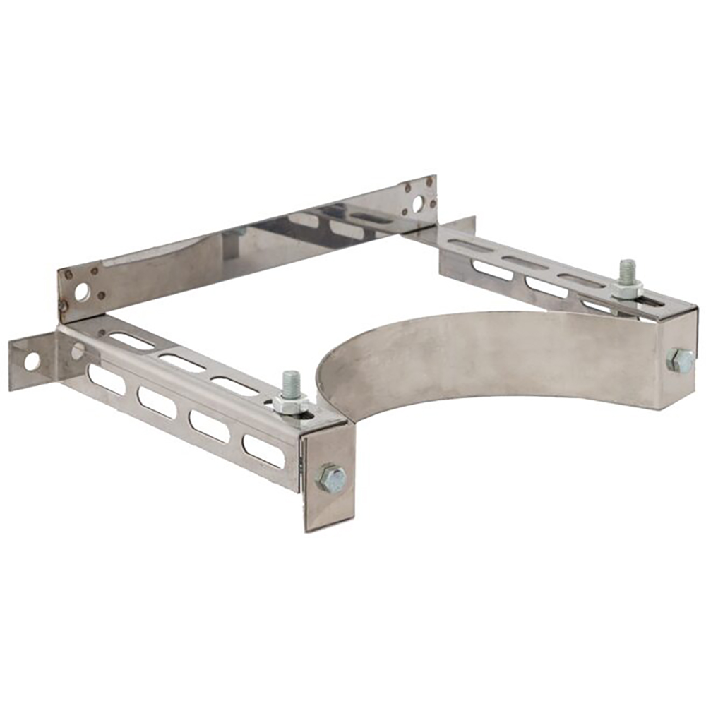 Colier ranforsat prindere pe perete cos de fum VULCANO, diametru 180 mm, inox