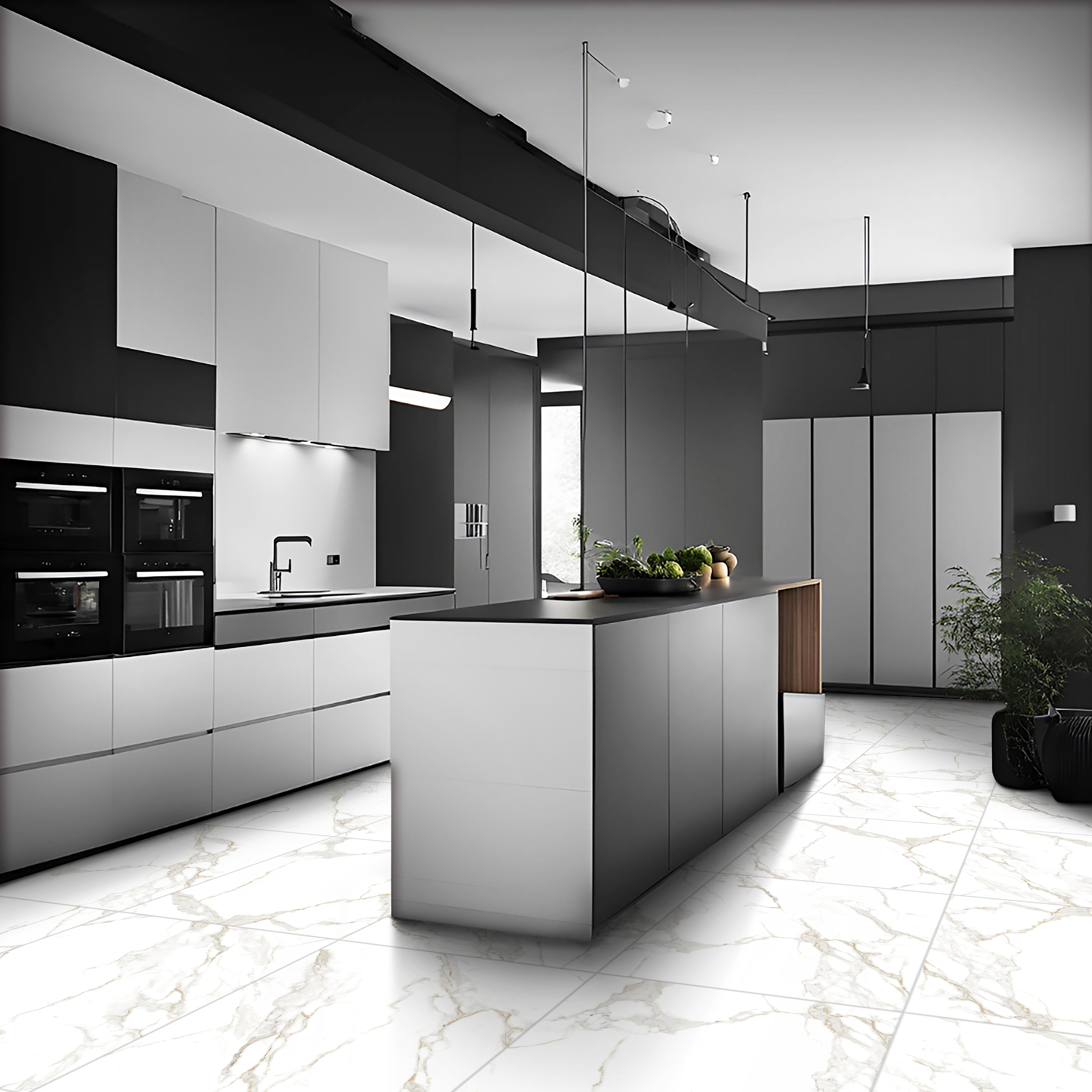 Gresie interior/exterior Marmara, alb, portelanata, 60 x 60 cm, 1.8 mp/cutie, PEI 4