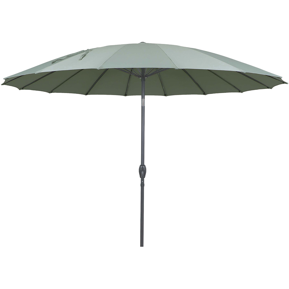 Umbrela gradina inclinabila GOODHOME Temara, 3 m, UPF30, deschidere tip manivela, aluminiu, turcoaz
