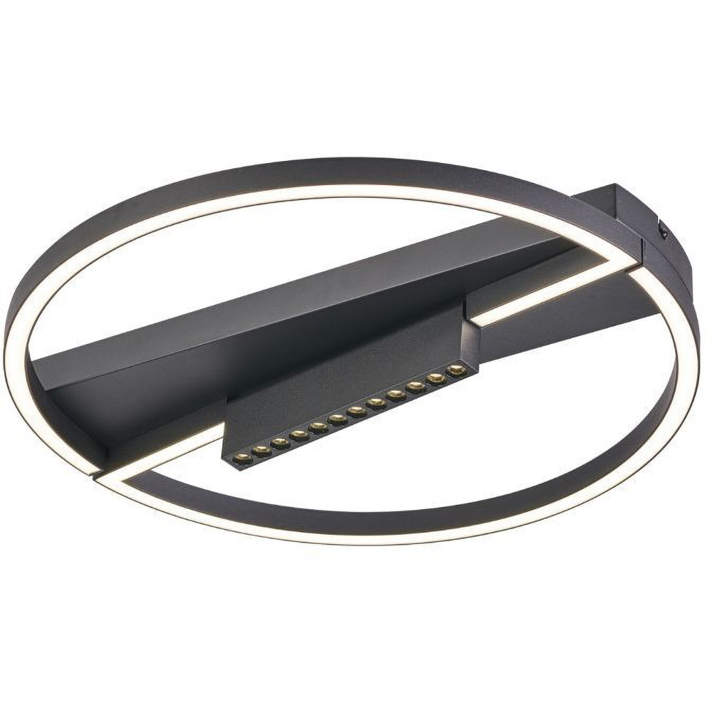 Plafoniera LED KLAUSEN Core KL151092, 30W, 1600lm, IP20, Negru