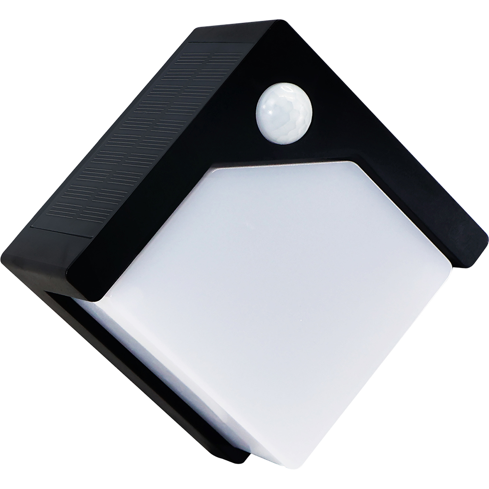 Aplica solara cu senzor, 0.15W, LED incorporat, negru