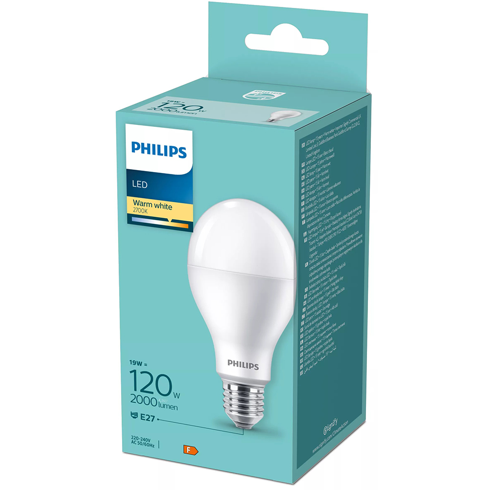 Bec LED PHILIPS 8721103055675, E27, 19W, 2000lm, lumina calda
