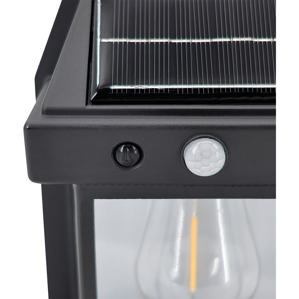 Aplica solara, 0.06W, LED incorporat, negru
