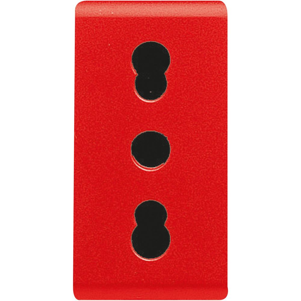 Priza electrica GEWISS GW20295DY, interior, incastrat, IP40, 16A, rosu