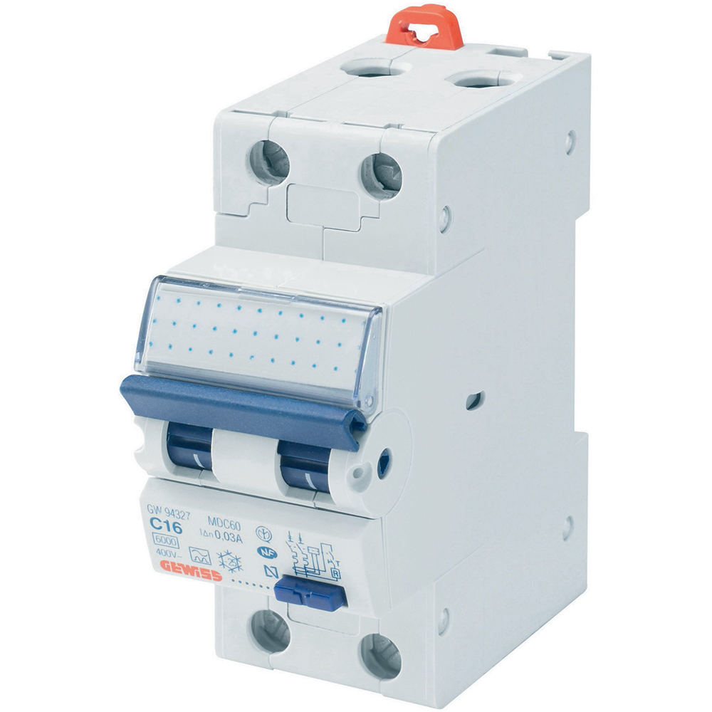 Siguranta automata GEWISS GW94026, bipolara, 10A, curba C, IP20, gri