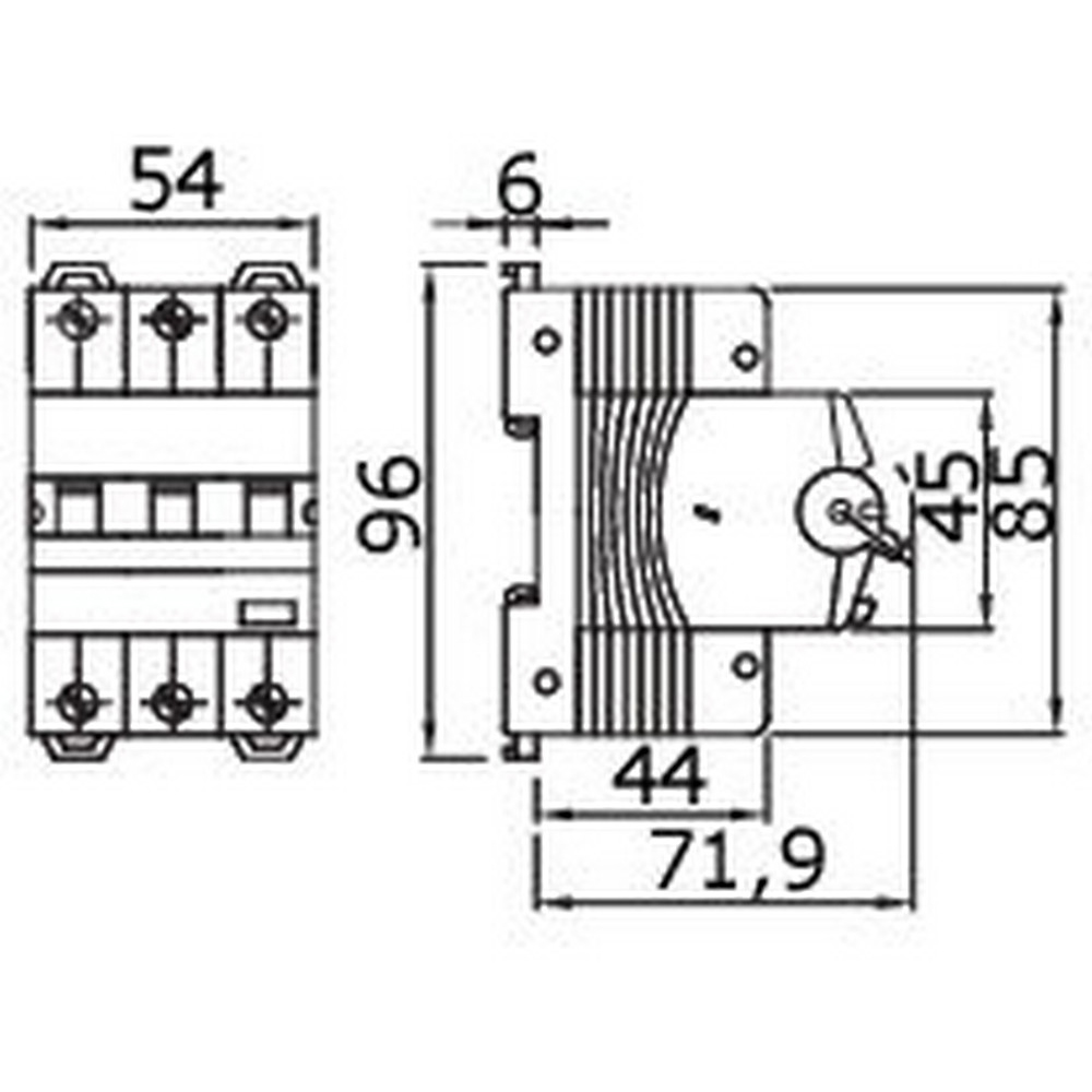 Siguranta automata GEWISS GW94047, tripolara, 16A, curba C, IP20, gri