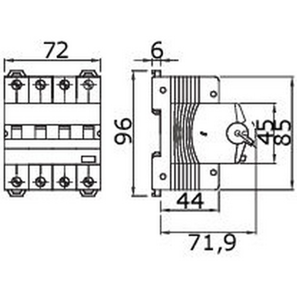 Siguranta automata GEWISS GW94066, tetrapolara, 10A, curba C, IP20, gri