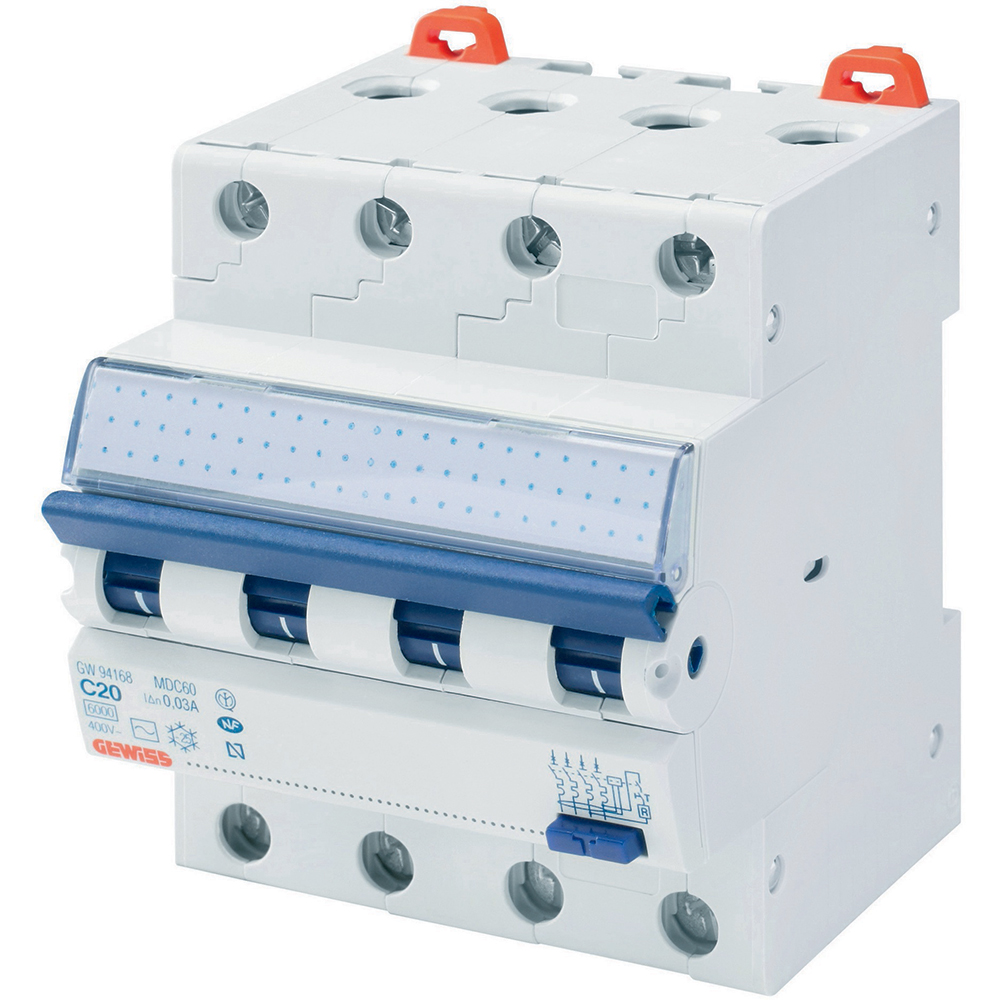Siguranta automata GEWISS GW94067, tetrapolara, 16A, curba C, IP20, gri