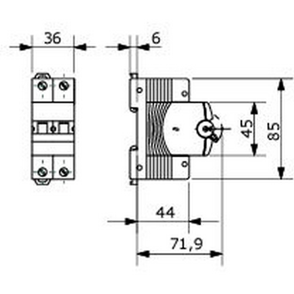 Siguranta automata GEWISS GW92150, bipolara, 25A, curba C, IP20, gri