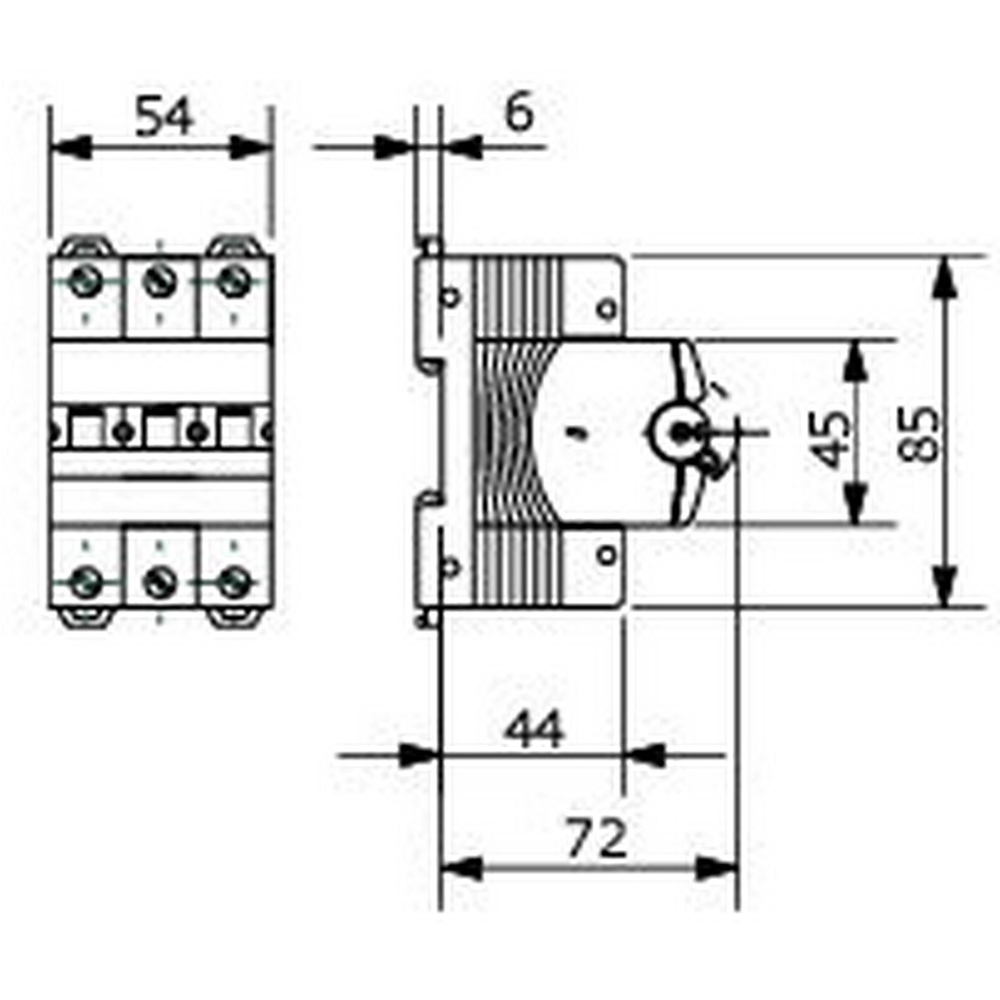 Siguranta automata GEWISS GW92370, tripolara, 25A, curba B, IP20, gri