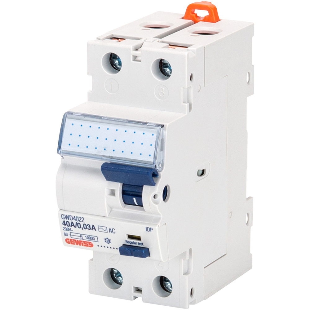 Siguranta automata GEWISS GWD4002, bipolara, 25A, IP20, gri