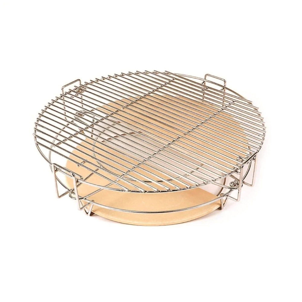 Gratar pe carbuni LANDMANN Kamado, 45 cm, masa de lucru, gri