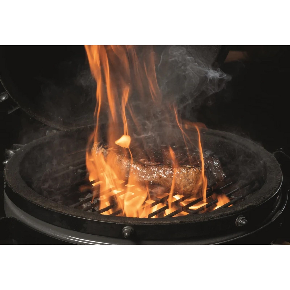 Gratar pe carbuni LANDMANN Kamado, 45 cm, masa de lucru, gri