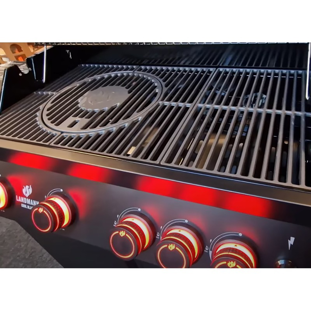 Gratar pe gaz LANDMANN Cool Black 15273 4.1 Maxx, 4 + 1 arzatoare, 4 role, negru
