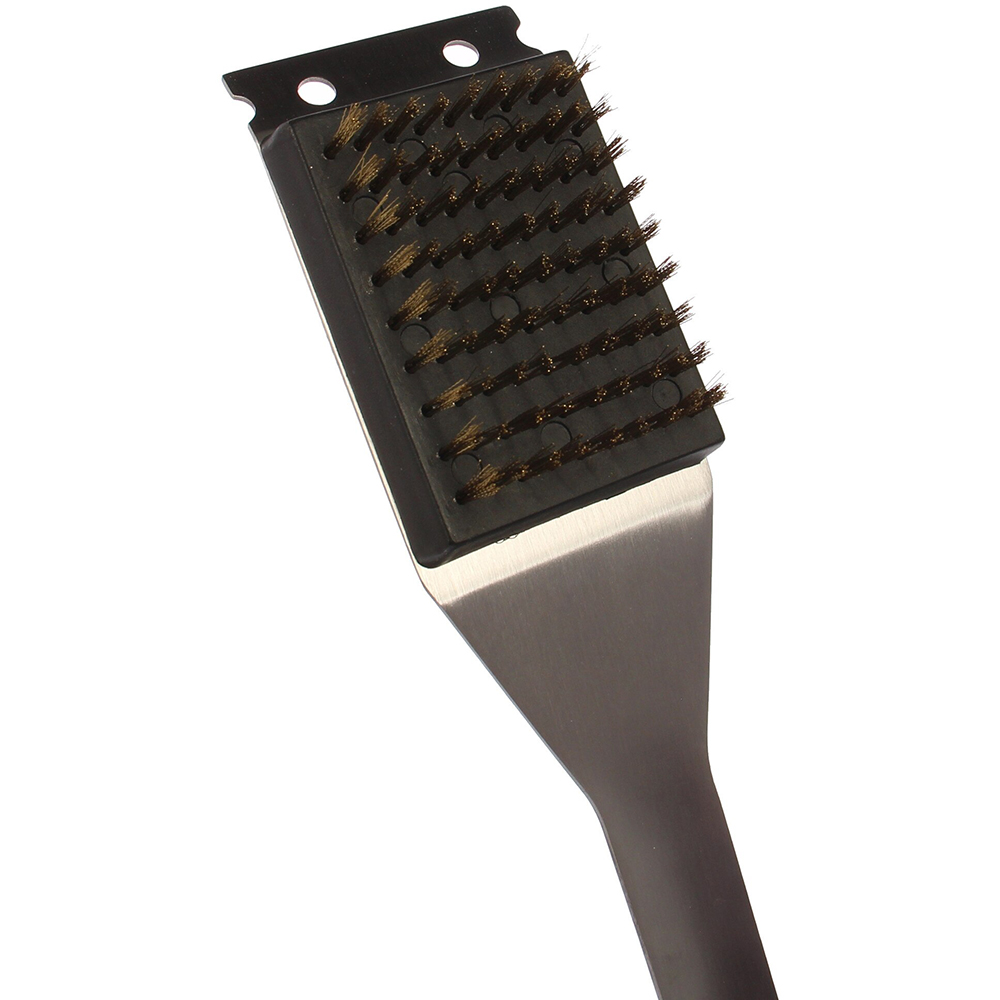 Perie pentru gratar LANDMANN Quality 13214, inox, 42.5 cm, negru
