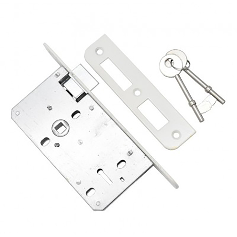 Broasca ingropata YALE, 43x54 mm, cheie, alb